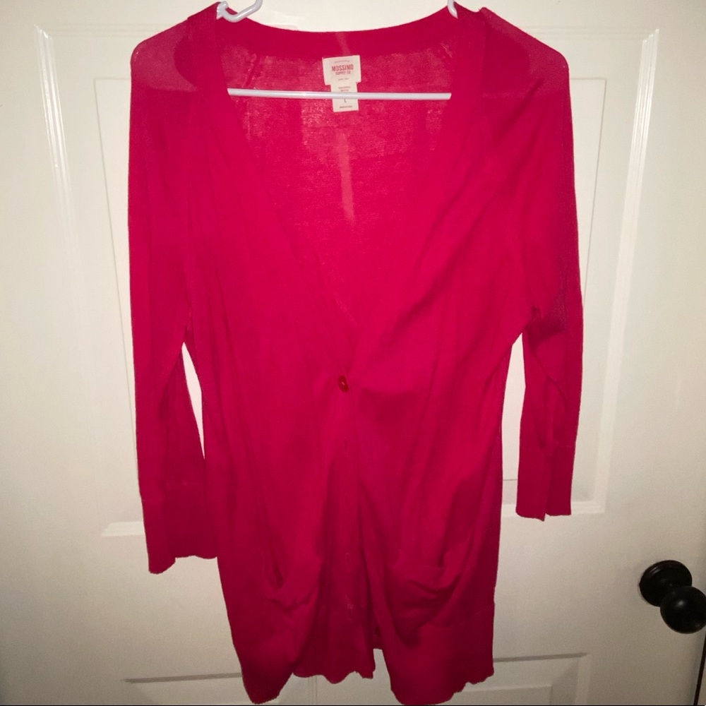 Mossimo pink cardigan size large